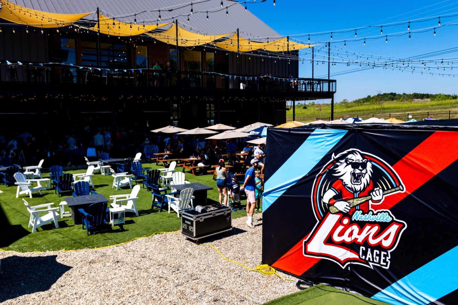 Event venue with Lions Cage setup