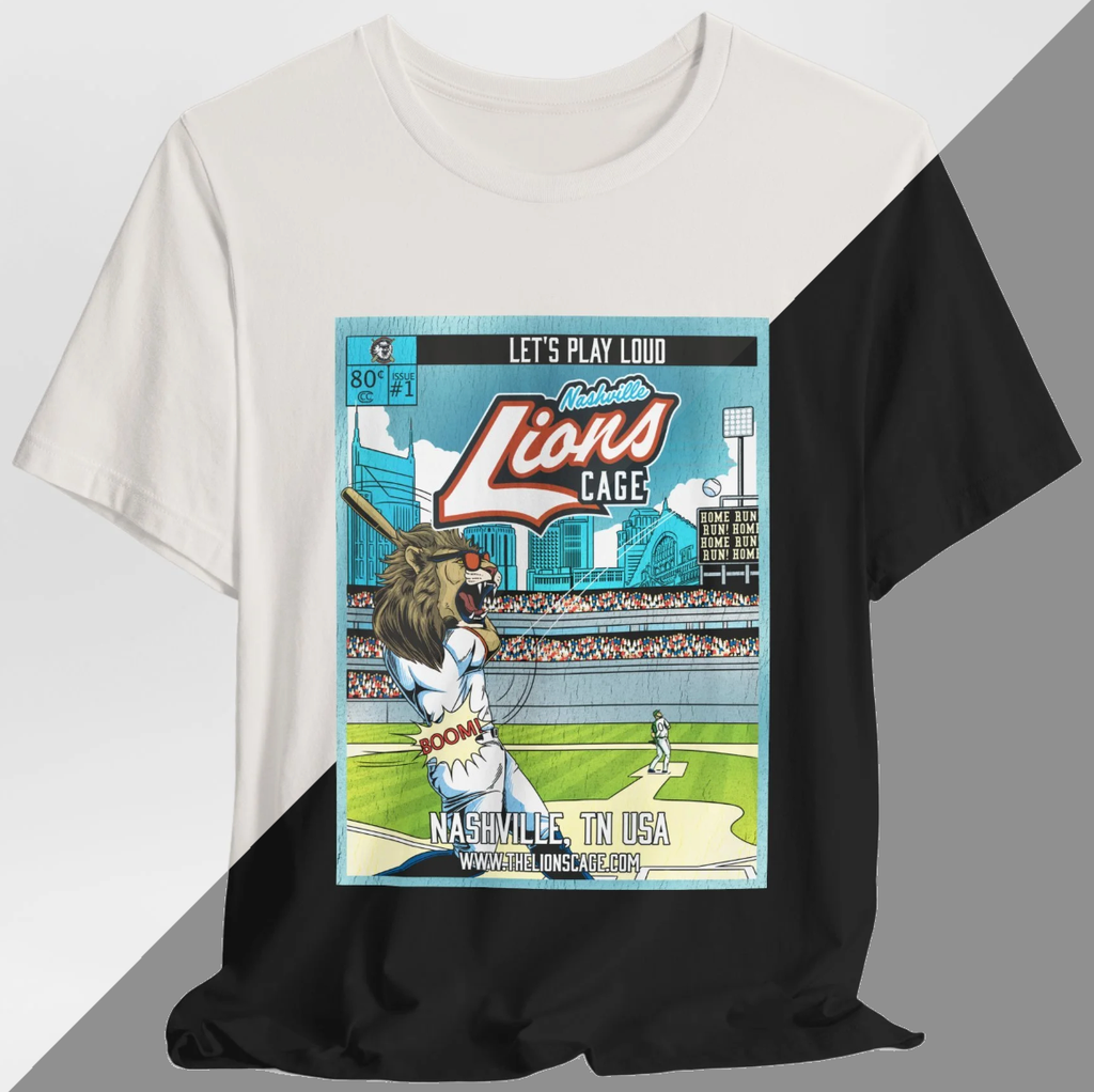 Unisex Lions Cage Comic Cover Tee – Issue #1