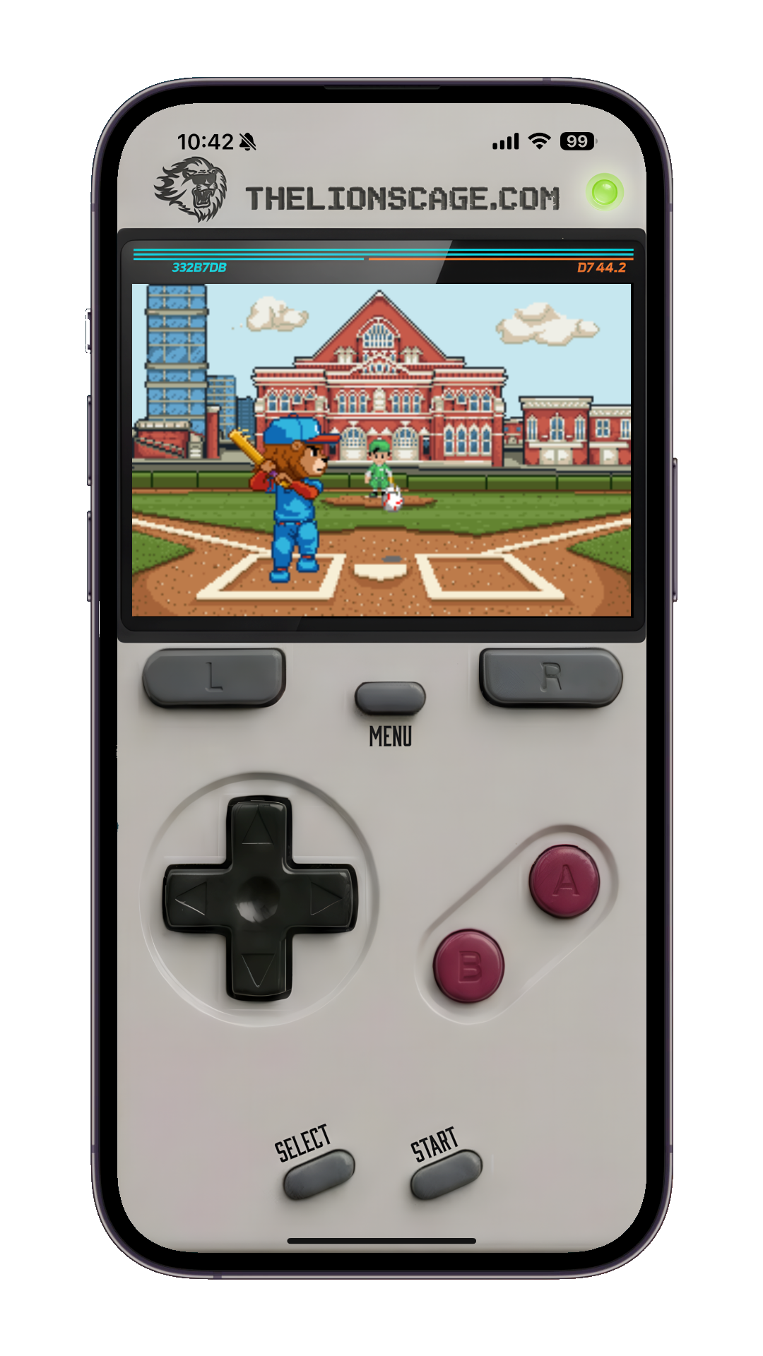 Lions Cage Home Run Derby app gameplay screenshot